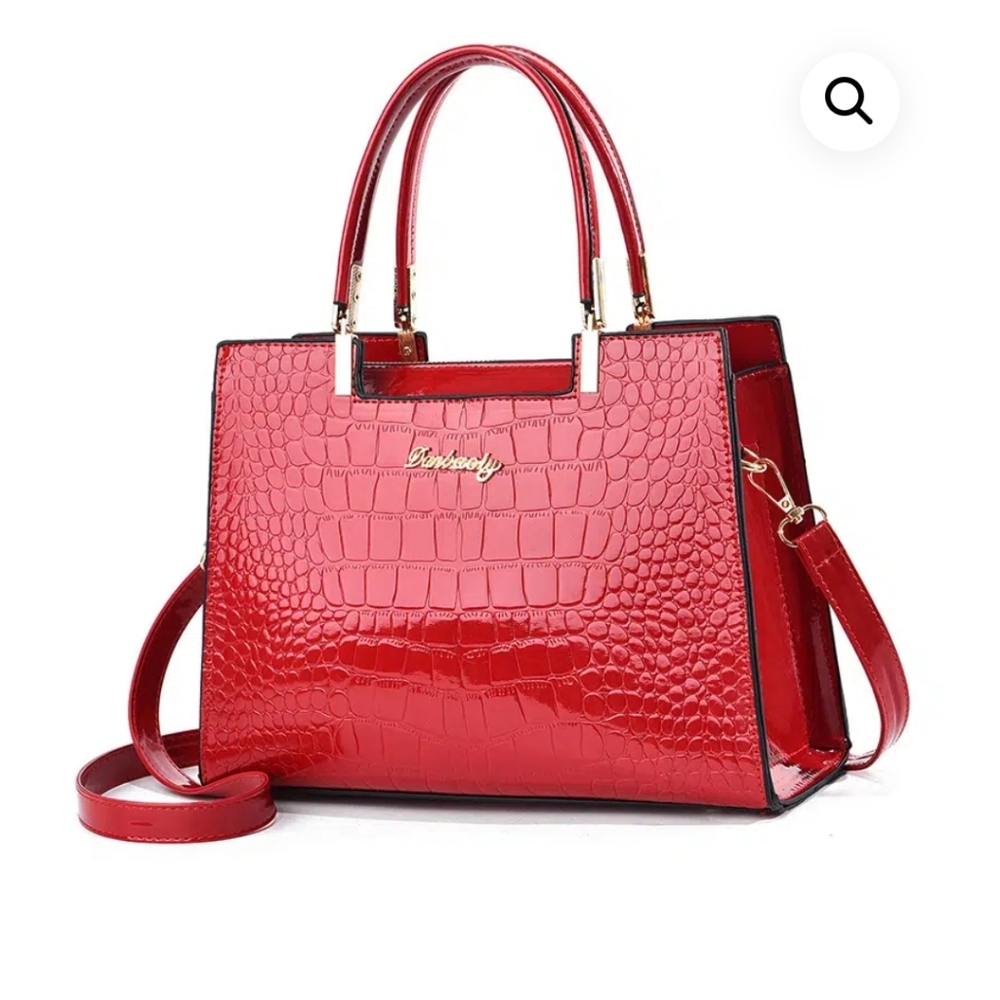 CROCODILE ELEGANT LEATHER HANDBAG